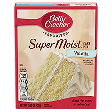 Betty Crocker Super Moist Vanilla, Cake Mix, 15.25 Ounce