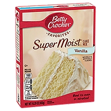 Betty Crocker Super Moist Cake Mix, Vanilla, 15.25 Ounce