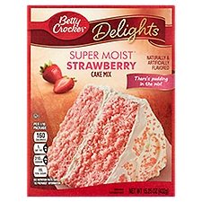 Betty Crocker Delights Super Moist Strawberry Cake Mix, 15.25 oz