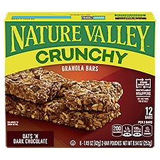Nature Valley Crunchy Oats 'n Dark Chocolate, Granola Bars, 1.5 Ounce