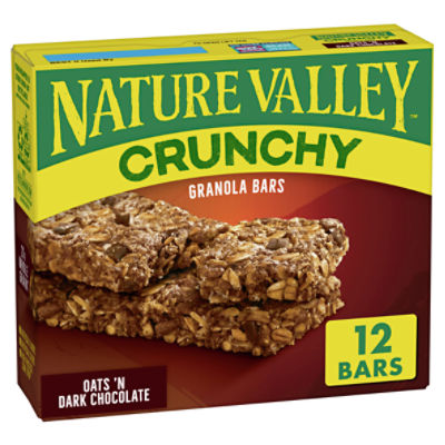 Nature Valley Crunchy Oats 'N Dark Chocolate Granola Bars, 1.49 oz, 6 count, 8.94 Ounce