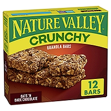 Nature Valley Crunchy Oats 'N Dark Chocolate Granola Bars, 1.49 oz, 6 count