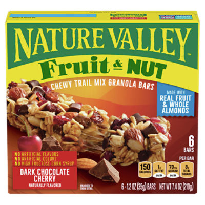 NATURE VALLEY TRAIL MIX BAR DARK CHOCOLATE, Snack Bars, Fruit Snacks &  Pudding