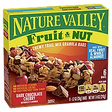 Nature Valley Fruit & Nut Dark Chocolate Cherry Chewy Trail Mix, Granola Bars, 7.4 Ounce