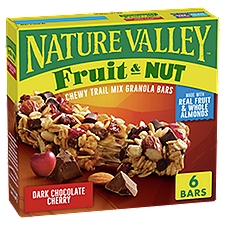Nature Valley Fruit & Nut Dark Chocolate Cherry Chewy Trail Mix Granola Bars, 1.2 oz, 6 count