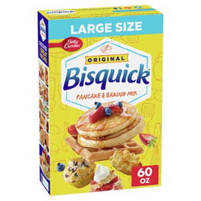 Betty Crocker Bisquick Original Pancake & Baking Mix Large Size, 60 oz, 60 Ounce