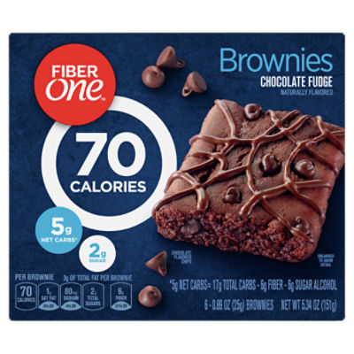 Fiber One 70 Calorie Brownies, Chocolate Fudge, Snack Bars,