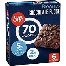 Fiber One Chocolate Fudge Brownies, 0.89 oz, 6 count, 5.34 Ounce