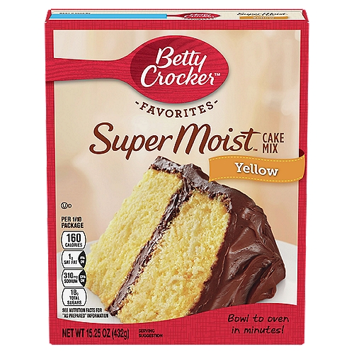 Betty Crocker Favorites Super Moist Yellow Cake Mix, 15.25 oz