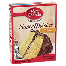 Betty Crocker Super Moist Yellow Cake Mix, 15.25 Ounce