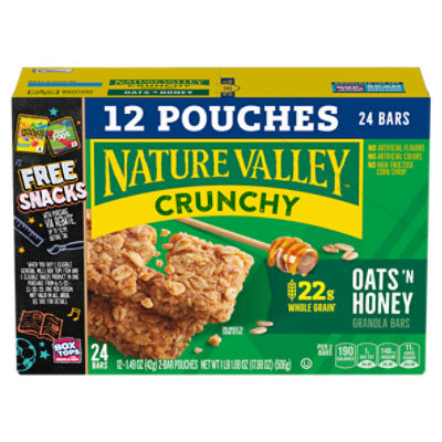Nature Valley Crunchy Oats 'n Honey Granola Bars, 1.49 oz, 12 count