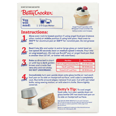 Betty Crocker Angel Food Cake Mix, 1 lb