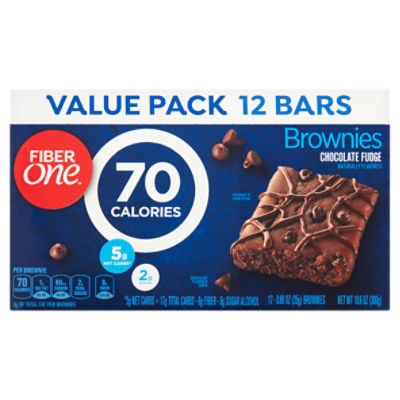 Fiber One Chocolate Fudge Brownies Value Pack, 0.89 oz, 12 count