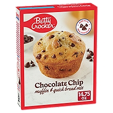 Betty Crocker Chocolate Chip Muffin & Quick Bread Mix, 14.75 oz, 14.75 Ounce