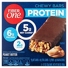 Fiber One Peanut Butter Protein, Chewy Bars, 5.85 Ounce