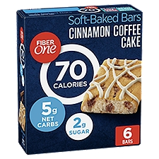Fiber One Cinnamon Coffee Cake Soft-Baked Bars, 0.89 oz, 6 count