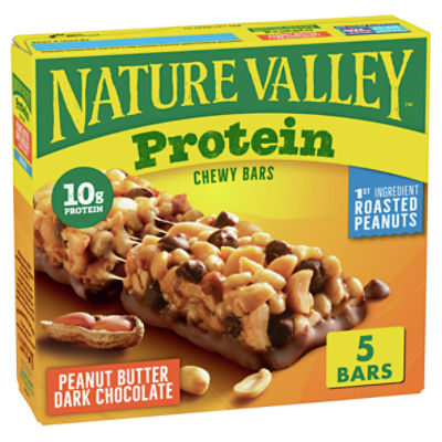 Nature Valley Chewy Bars, Peanut Butter & Dark Chocolate, Protein - 10 pack, 1.42 oz bars