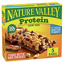 Nature Valley Peanut Butter Dark Chocolate Protein Chewy Bars, 1.42 oz, 5 count