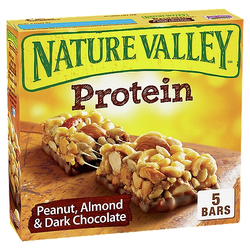 Nature Valley Protein Peanut, Almond & Dark Chocolate Chewy Bars, 1.42 oz, 5 count