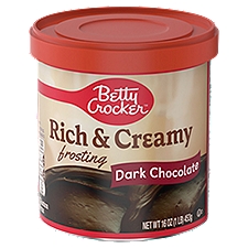 Betty Crocker Frosting, Rich & Creamy Dark Chocolate, 16 Ounce