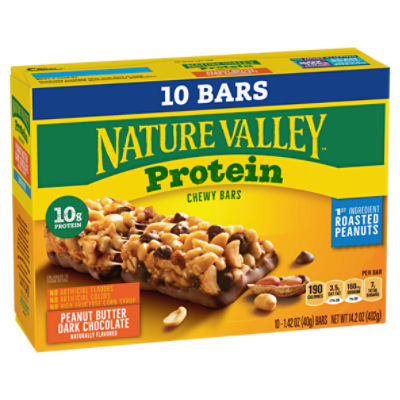 Nature Valley Chewy Bars, Peanut Butter Dark Chocolate, Protein, Family Pack - 15 pack, 1.42 oz bars