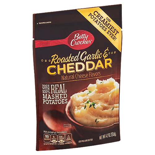 Betty Crocker Roasted Garlic & Cheddar Mashed Potatoes, 4.7 oz