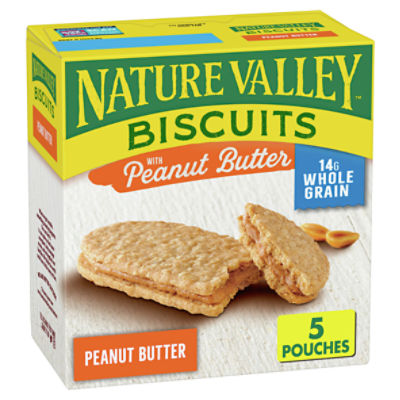 Nature Valley Honey Biscuits with Peanut Butter Filling, 1.35 oz, 5 count, 1.4 Ounce