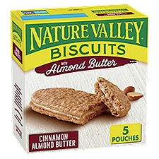 Nature Valley Cinnamon Almond Butter Biscuits, 1.35 oz, 5 count, 6.75 Ounce