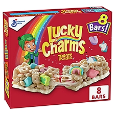 General Mills Lucky Charms Marshmallow Treats Bars, 6.8 oz, 8 count, 6.8 Ounce