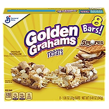 Golden Grahams Treats S'mores Chocolate Marshmallow, Bars, 8.48 Ounce