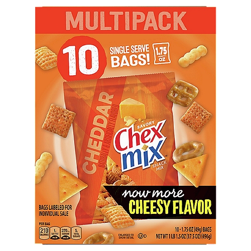 Chex Mix Cheddar Snack Mix 10 Count