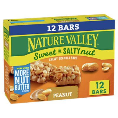 Nature Valley Sweet & Salty Peanut Chewy Granola Bars, 1.2 oz, 12 count, 14.8 Ounce