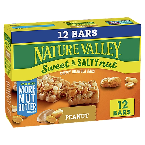 Nature Valley Sweet & Salty Peanut Chewy Granola Bars, 1.2 oz, 12 count