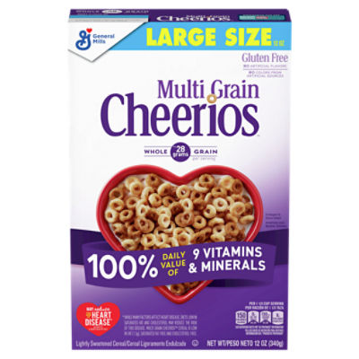 General Mills Cheerios Multi Grain Lightly Sweetened Cereal Large Size, 12  oz - Fairway