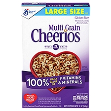 General Mills Cheerios Multi Grain Lightly Sweetened Cereal Large Size, 12 oz
