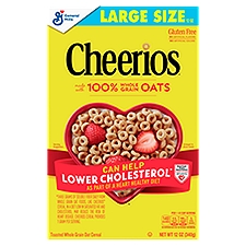 Cheerios Toasted Whole Grain Oat, Cereal, 12 Ounce