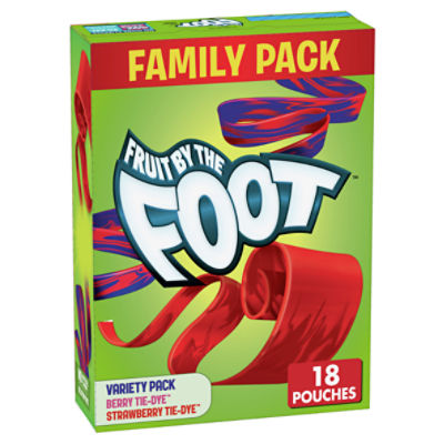 Fruit by the Foot Fruit Flavored Snacks Variety Pack, 0.75 oz, 18 count