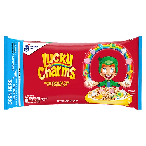 General Mills Lucky Charms Frosted Toasted Oat Cereal with Marshmallows, 2 lb