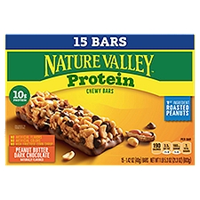 NATURE VALLEY Protein Peanut Butter Dark Chocolate Chewy Bars, 1.42 oz, 15 count