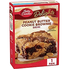 Betty Crocker Delights Peanut Butter Cookie Brownie Bars Mix, 17.2 oz