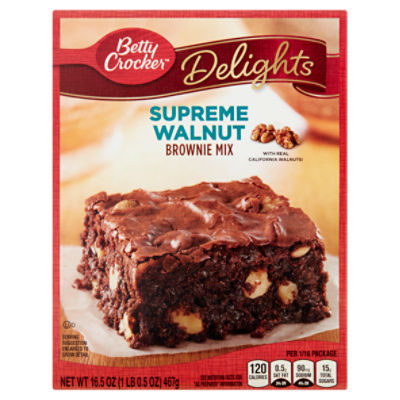 Betty Crocker Delights Supreme Walnut Brownie Mix, 16.5 oz The Fresh