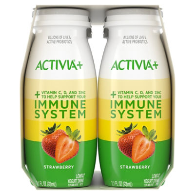 Activia+ Multi-Benefit Drinkable Yogurt with Added Nutrients Helps Support  Your Immune System