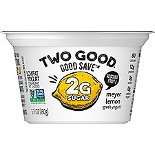 Two Good Good Save Meyer Lemon Greek Yogurt, 5.3 oz