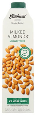 Elmhurst Unsweetened Milked Almonds, 32 fl oz