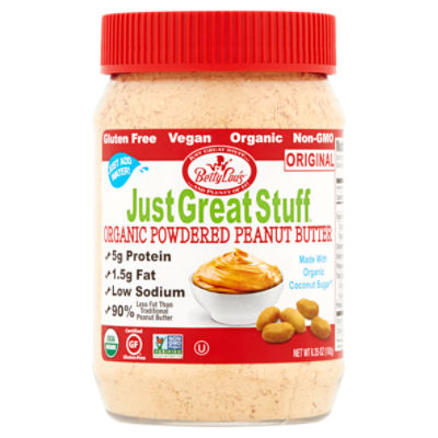 Betty Lou's Just Great Stuff Original Organic Powdered Peanut Butter, 6.35 oz