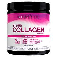 NeoCell Super Collagen Peptides Unflavored Powder Dietary Supplement, 7 oz
