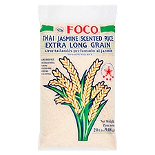 Foco Extra Long Grain Thai Jasmine Scented Rice, 20 lbs