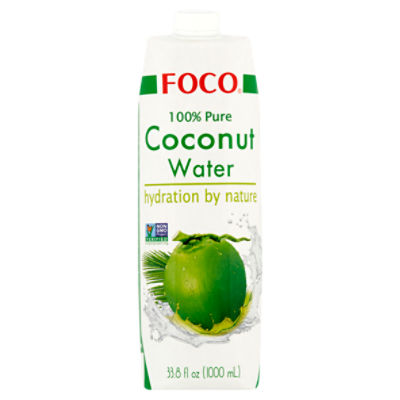 Foco 100% Pure Coconut Water, 33.8 fl oz