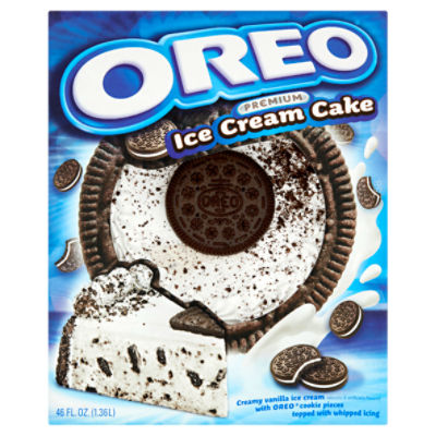 Oreo Premium Creamy Vanilla Ice Cream Cake, 46 fl oz