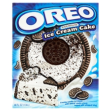 Oreo Premium Creamy Vanilla Ice Cream Cake, 46 fl oz